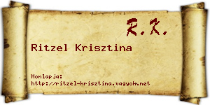 Ritzel Krisztina névjegykártya