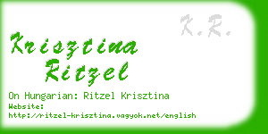 krisztina ritzel business card